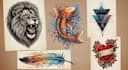 design a bold custom color tattoo artwork