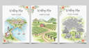 design watercolor wedding or event map