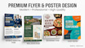 design professional flyer, poster and banner