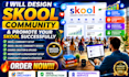 do skool community promotion setup online community course creation