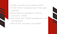 write a high converting sales pitch, business proposal