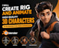 create rig and animate high quality 3d characters in blender for web animation