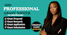 write a grant proposal, grant research and grant application
