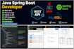 develop java spring boot rest API and microservices application