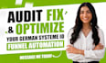 audit fix and optimize your german systeme io funnel automation