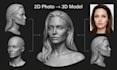 convert 2d image photo to 3d head model 3d bust face model stl 3d printing