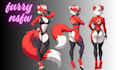 draw fursona ref sheet sfw furry character, anthro nsfw oc art furry commissions