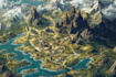 illustrate fantasy map and rpg battle map design for dnd