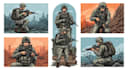 draw army soldier military themed illustration