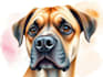 draw pet portrait illustration watercolor style