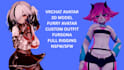 do custom vrchat avatar stylized 3d character model anime avatar furry avatar
