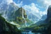 make fantasy landscape concept art