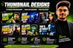 youtube thumbnails with ai editing and high CTR design