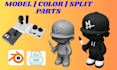 add color to 3d model, convert 2d image to 3d stl 3mf for multicolor printing