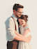 draw lovely couple illustration