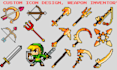 create pixel game assets, weapon icons, rpg items and game UI