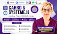 design redesign carrd landing page and systeme io website landing page