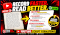 format your youtube video script for easy on camera reading