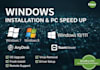 install windows 7, 8, 10, 11 and optimize your PC remotely
