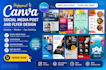 design anything in canva, canva logo, canva flyer, instagram post