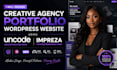 design creative agency portfolio wordpress website using, uncode, or impreza