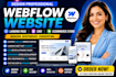 design professional webflow website landing page  cms and ecommerce store