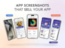 design stunning app screenshots for ios and android apps saas, ecommerce