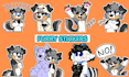 draw furry telegram sticker, furry badge, crypto sticker animated furry emote