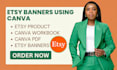 design professional etsy banner using canva