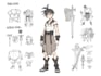 make a character sheet with a unique art style