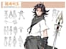 make a character sheet with a unique art style