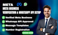 fix meta business verification whatsapp api setup and domain verify
