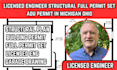 licensed engineer structural full permit set adu permit in michigan ohio