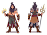 make a character sheet with a unique art style