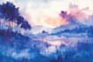 do creative watercolor landscape art