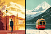 design retro vintage travel poster