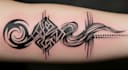 custom an abstract black tattoo design