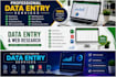 do data entry,copy paste,web reasearch and exel data entry
