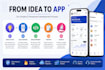 develop a flutter mobile app for android and ios