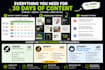 create a monthly social media content calendar with canva graphics and captions