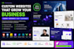 develop a custom responsive website using HTML CSS js react vue angular