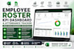 create employee roster spreadsheet kpi dashboard and attendance tracker