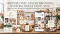 design professional bakery branding  and social media templates
