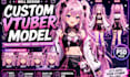 design vtuber model live2d vtuber rigging anime  live2d model character design
