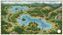 illustrate travel guide maps and adventure destination maps