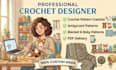 create custom crochet patterns, amigurumi PDF crochet patterns,  crochet designs