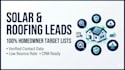 provide verified solar leads and roofing homeowner leads