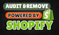 do shopify audit and remove powered by shopify in some hours