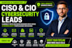 provide verified ciso cio cybersecurity decision maker leads