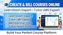 create learndash lms website, online course website, tutor lms website